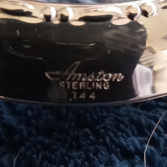 Sterling and glass coasters. - Picture 3 of 4